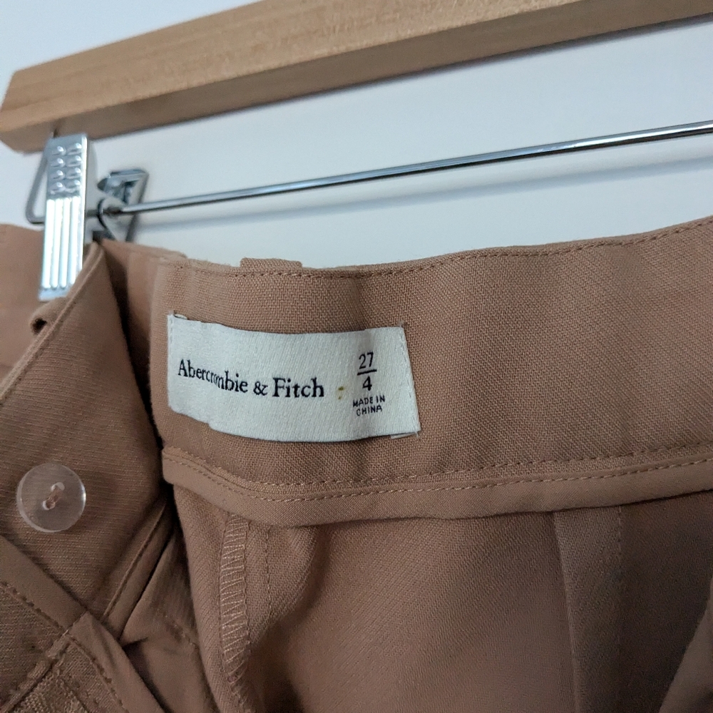 NWOT Abercrombie and Fitch A&F Sloane Tailored Pant in Brown - Picture 3 of 10